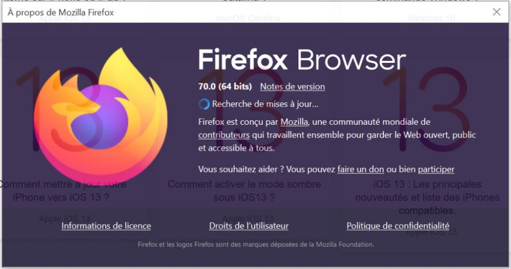 mise à jour Firefox 2