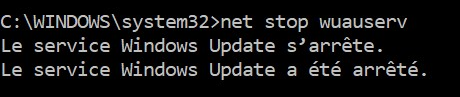 arrêt service nwuauserv