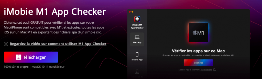 Site Internet iMovie M1 App Checker