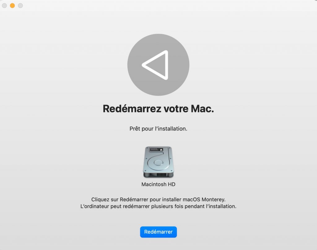 redémarrez votre Mac - macOS Monterey