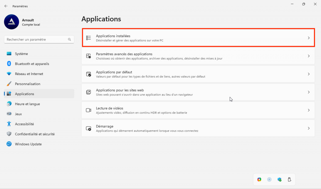 Windows 11 + désinstallation Microsoft Edge 1