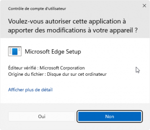 Contrôle de compte d'utilisateur